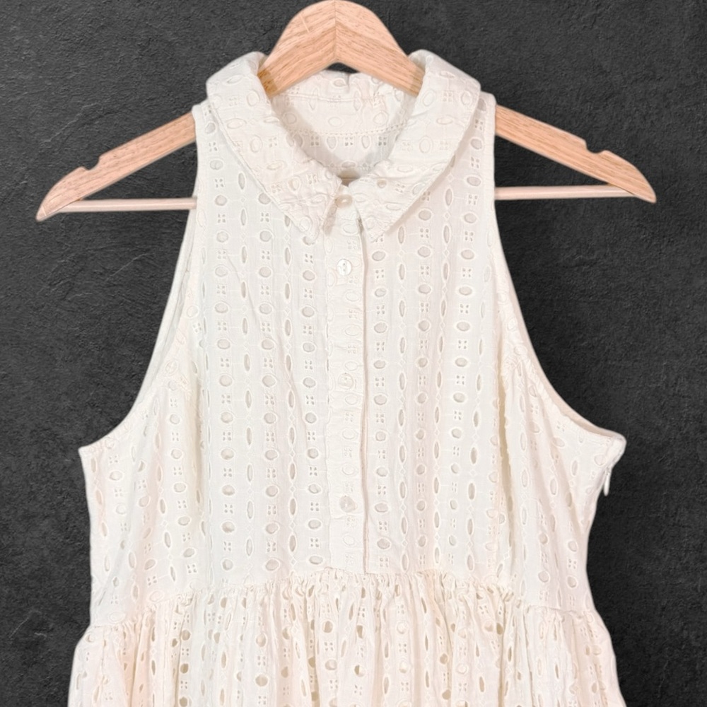 Anthropologie Maeve Halter Eyelet Mini Dress Medium NWT - Picture 5 of 10